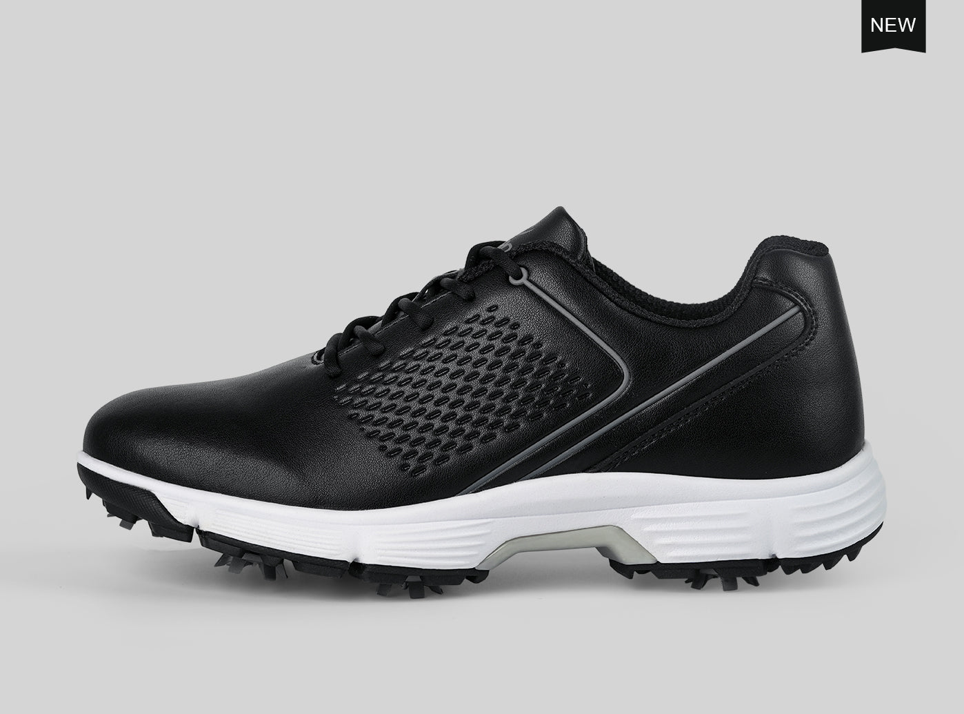 Goating Player G617 Men's Professional Spikes Golf Shoes / Black