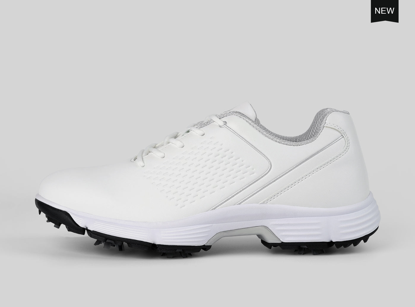 Goating Player G617 Men's Professional Spikes Golf Shoes / White