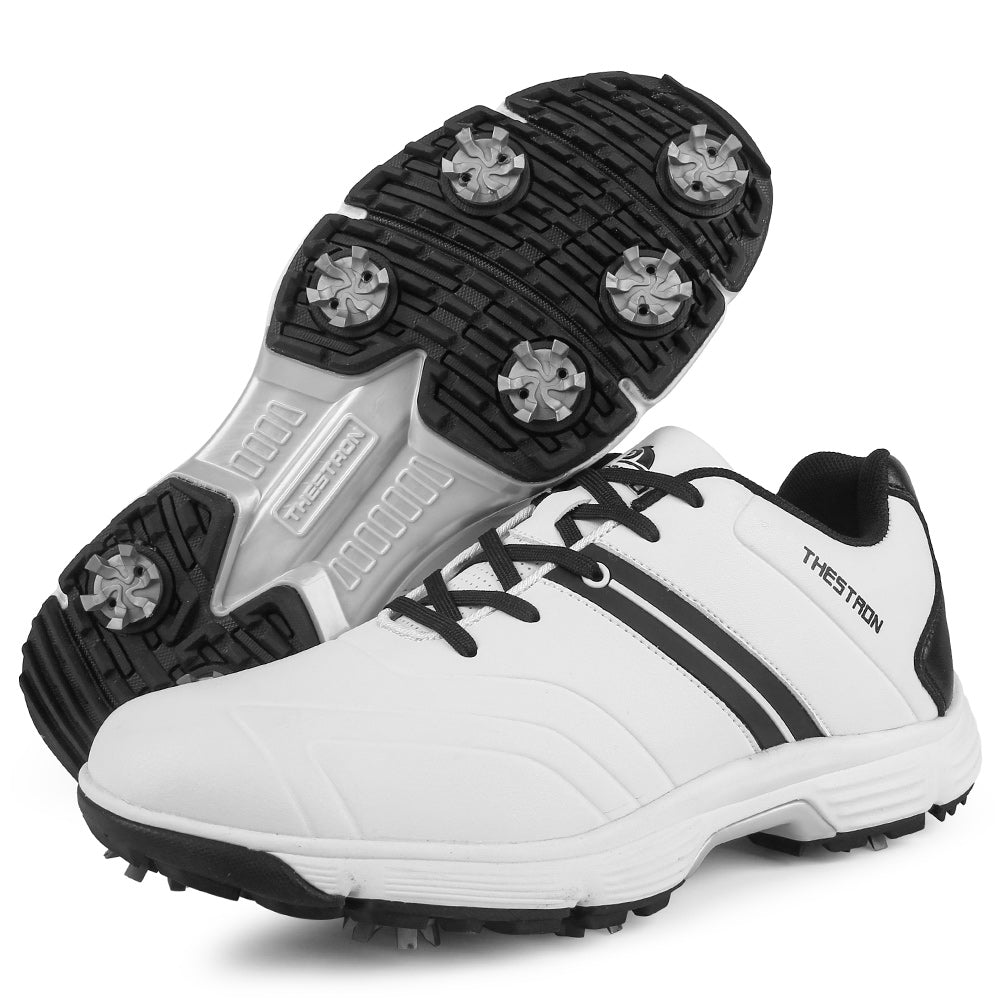 Goating Player G517 Men's Professional Spikes Golf Shoes / White