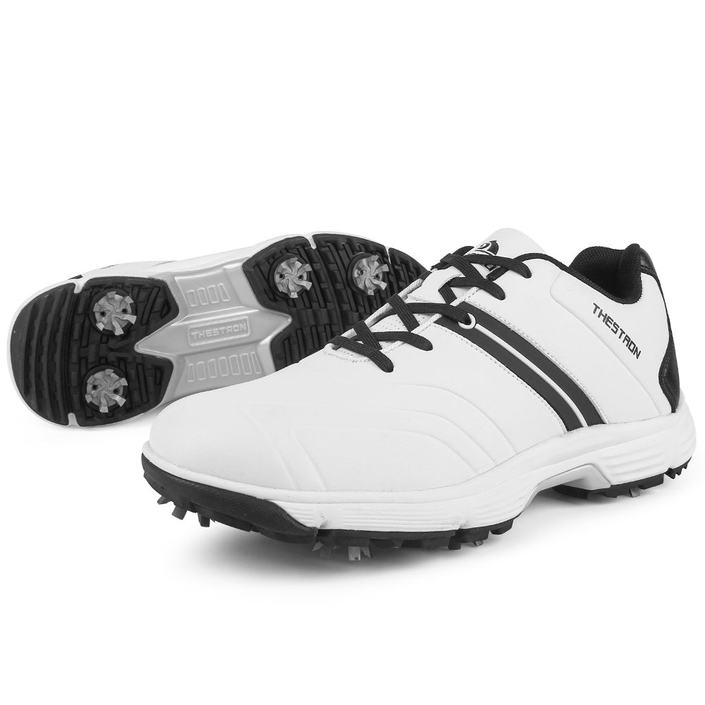 Goating Player G517 Men's Professional Spikes Golf Shoes / White