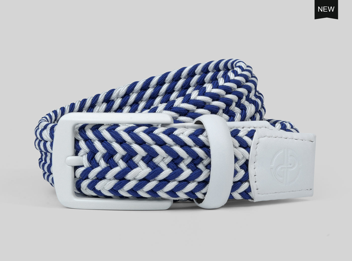 Goating Player Tour Woven Belt:10K Swing-Proof, No Holes Needed / Sky Blue