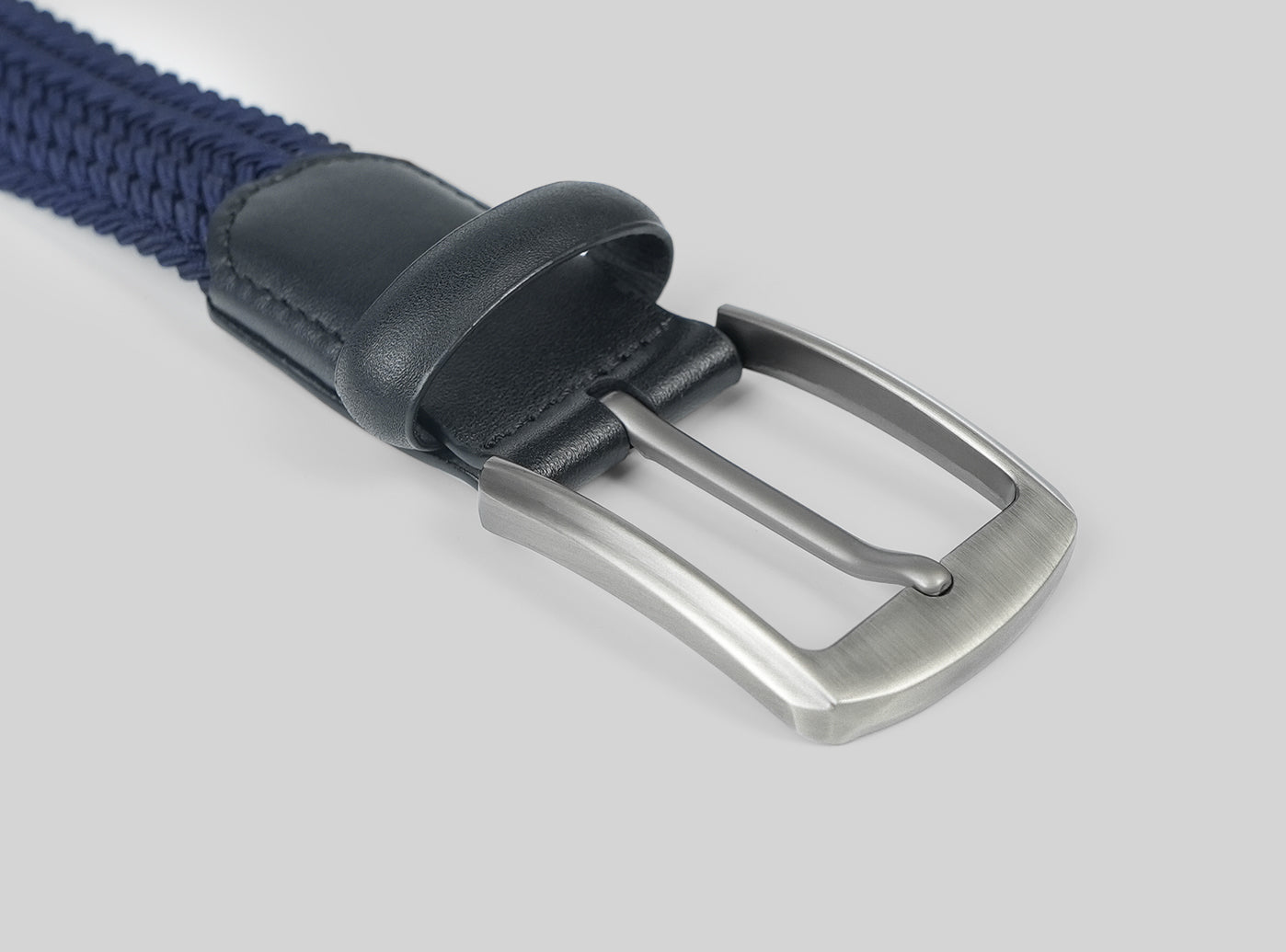 Goating Player Tour Woven Belt:10K Swing-Proof, No Holes Needed  / Navy