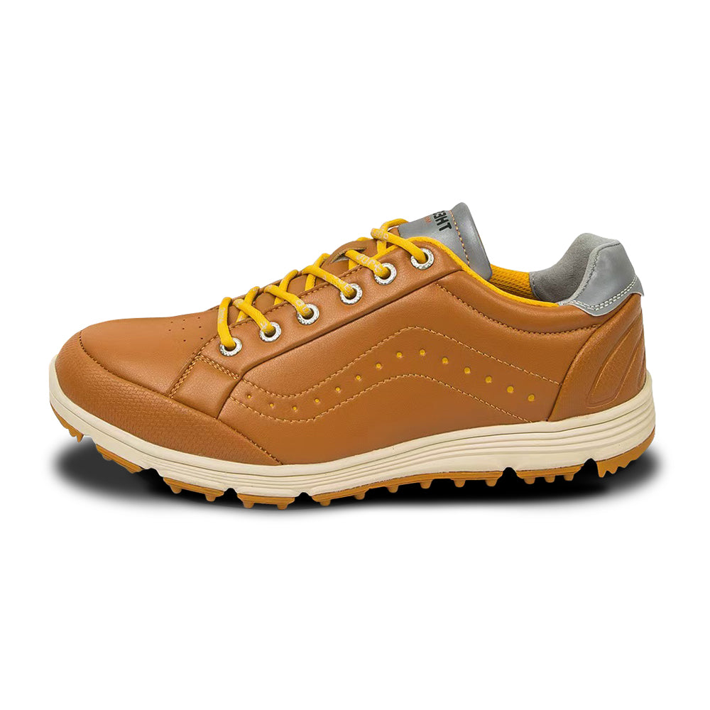 Goating Player G718 Men's Breathable Spikeless Golf Shoes / Brown