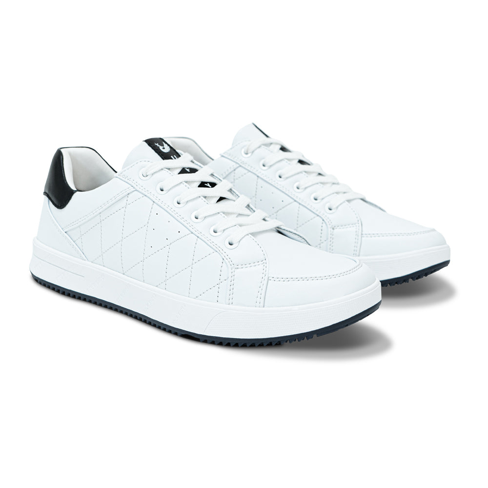 Ask Echo G2 Men's Professional Leather Golf Shoes  / White