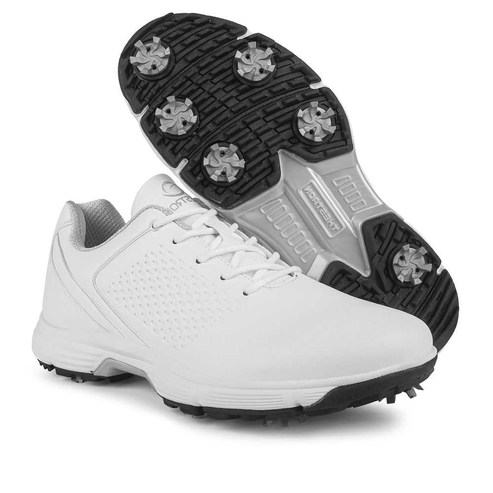 Goating Player G617 Men's Professional Spikes Golf Shoes / White