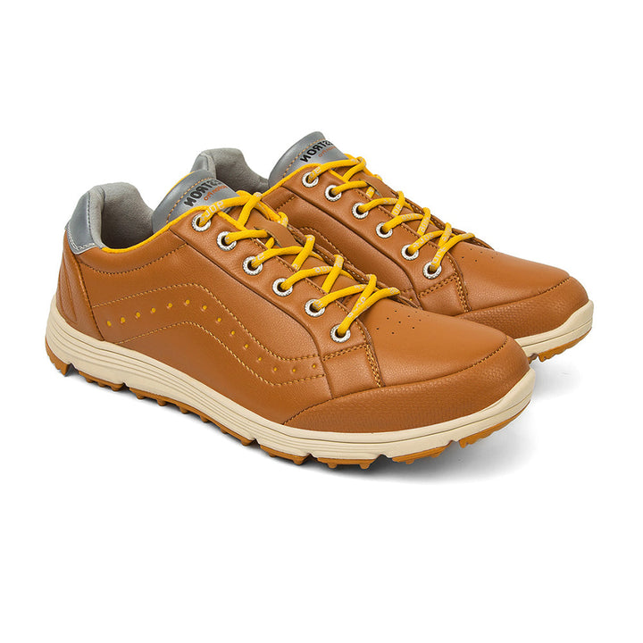 Goating Player G718 Men's Breathable Spikeless Golf Shoes / Brown