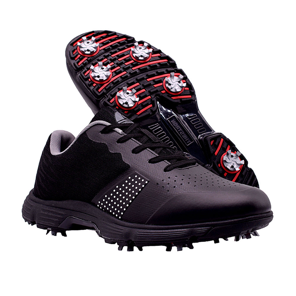 Goating Player G615 Men's Professional Spikes Golf Shoes / Black