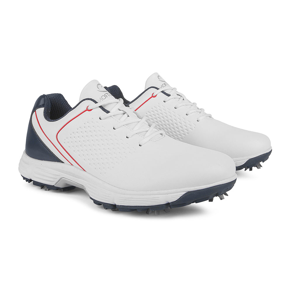 Goating Player G617 Men's Professional Spikes Golf Shoes / White-Blue