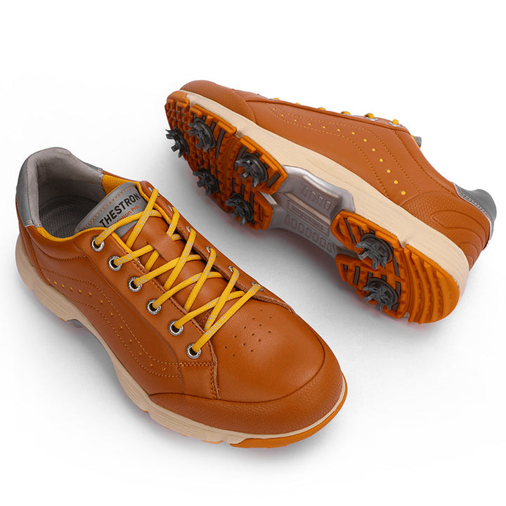 Goating Player G716 Men's Professional Spikes Golf Shoes / Brown