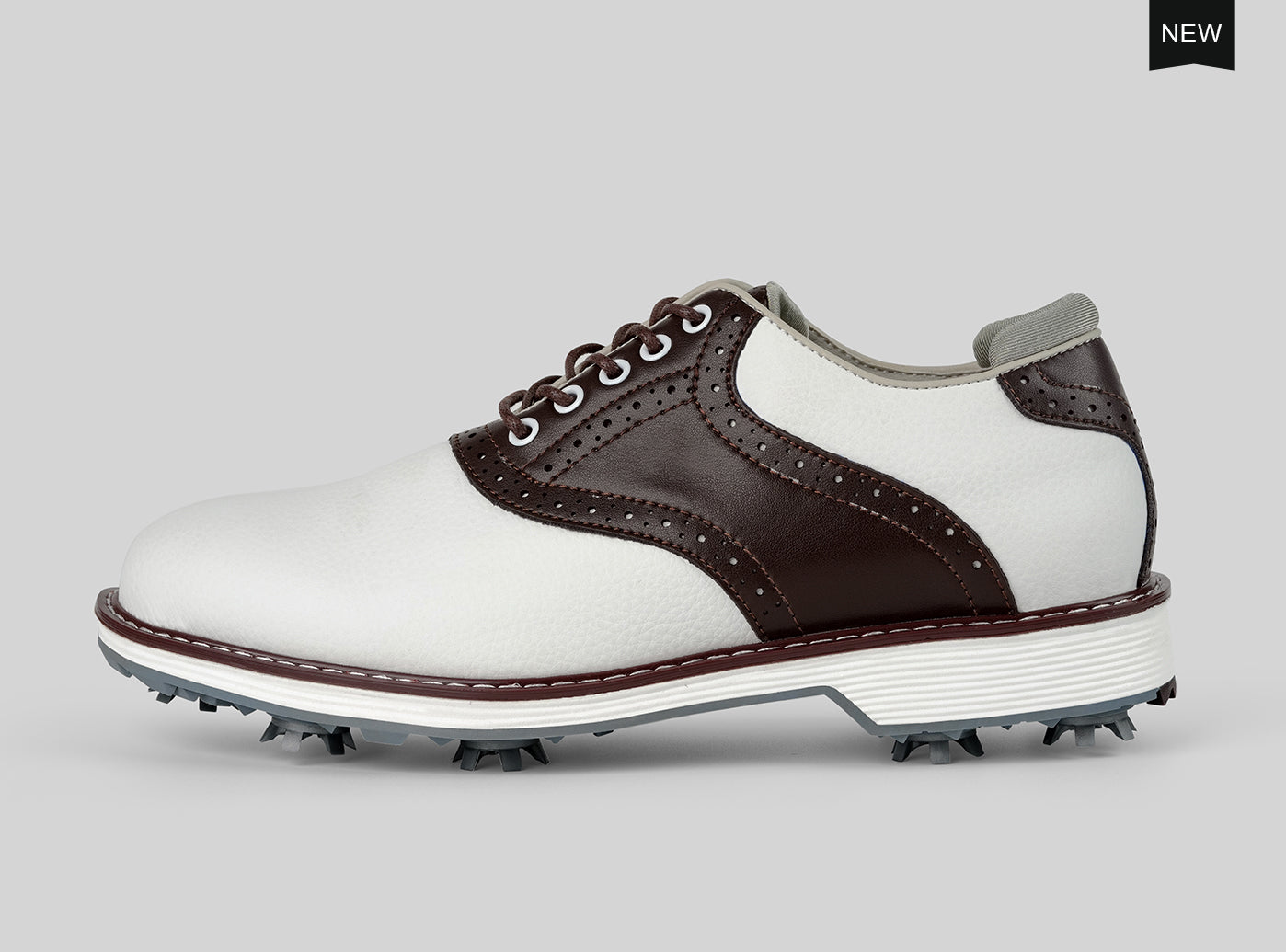 Goating Player  G1 Men's Professional Spikes Golf Shoes / Brown