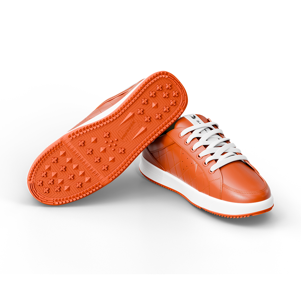 Goating Player G2 Men's Professional Leather Golf Shoes  / Orange