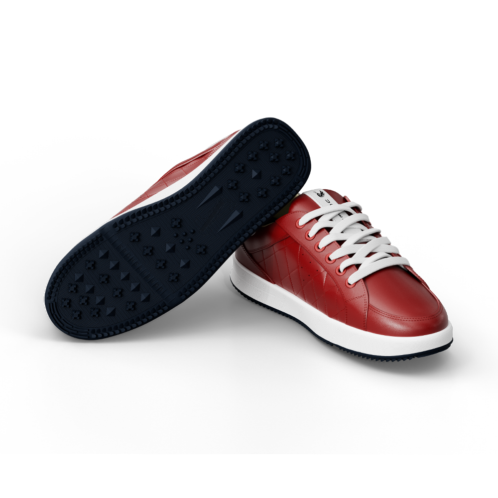 Goating Player G2 Men's Professional Leather Golf Shoes / Red
