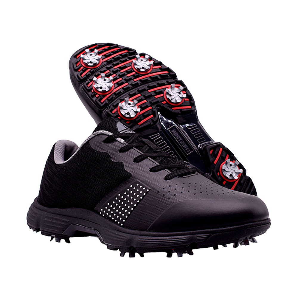Goating Player G615 Men's Professional Spikes Golf Shoes / Black
