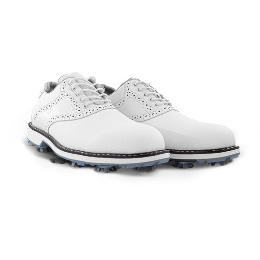 Ask Echo G1 Men's Professional Spikes Golf Shoes  / White